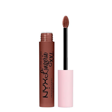 NYX PROFESSIONAL MAKEUP Lip Lingerie XXL Matte Liquid Lipstick - Low Cut (Warm Brown Nude)