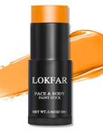 Orange Face Body Paint Stick, Eye Black Stick for Sports, Waterproof Full-Coverage Orange Face Makeup for Halloween Pumpkin Cheetah Lion Tiger Cosplay Makeup