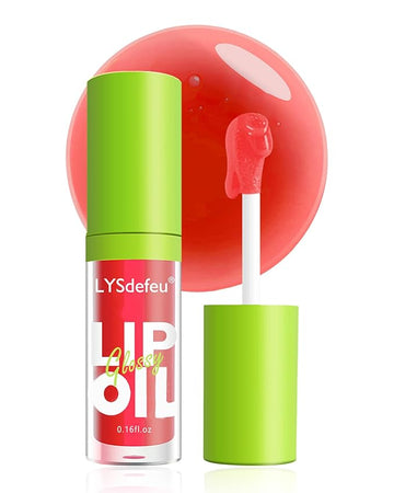 Lip Oil Lip Glaze-1Pcs Hydrating Red Lip Glow Oil,Shiny Transparent Tint Lip Gloss Plumping,Long Lasting Non-sticky Clear Glow Reviver Lip Care Oil, Women's Day Makeup Gift for Women Girl-05#