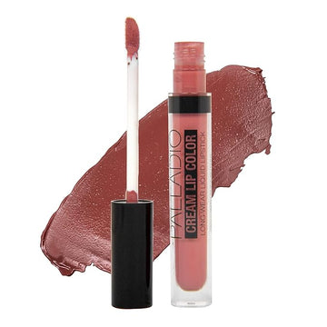 Palladio Long-Wear Cream Lip Color Liquid Lipstick, transfer proof high intensity color pigment, smooth lightweight formula, cream color matte finish, all day wear (Au Natural)