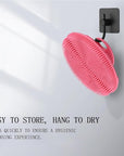 INNERNEED Food-Grade Soft Silicone Body Scrubber Shower Brush Handheld Cleansing Skin Brush, Gentle Exfoliating and Lather Well (Dark Green+Pink)