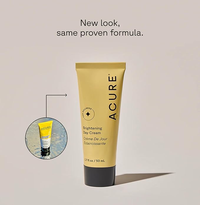 Acure Brightening Day & Night Cream Set – Hydrating & Radiance-Boosting Moisturizers for Even Skin Tone & Smooth Texture, Vegan, 1.7 Fl Oz Each