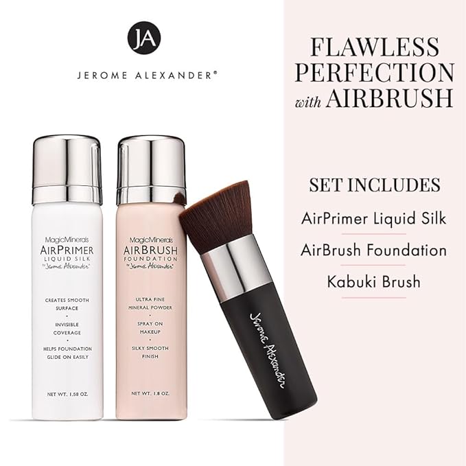 MagicMinerals AirBrush Foundation Set by Jerome Alexander – Skin (Cognac)