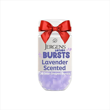 Jergens Lavender Lotion Bursts, Squishy Star-Shaped Moisturizer Bursts, 38 Ct