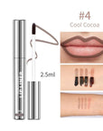 Peel Off Lip Liner Stain - Long-Lasting, Smudge-Proof, Waterproof Nude Matte Lip Tint, Non-Fading Peel Off Lip Color, Effortless Precision & Full Coverage, Vegan & Cruelty-Free, #4 Cool Cocoa