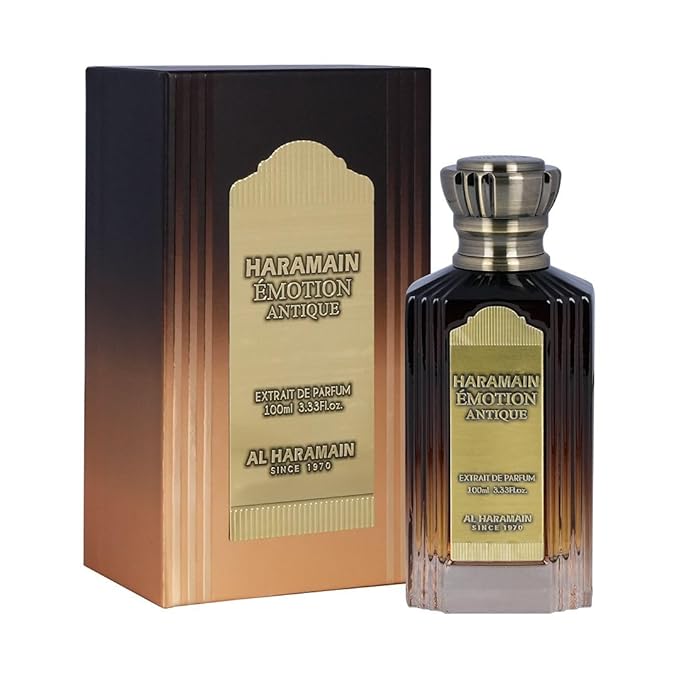Al Haramain Emotion Antique - Perfume for Women and Cologne for Men - Long-Lasting Fragrance with Woody Notes - 3.33 oz Extrait De Parfum Spray