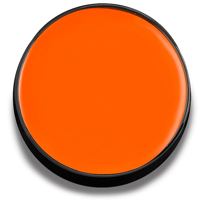 Mehron Makeup Color Cups | Stage, Foundation, Face Paint, Body Paint, Halloween | Greasepaint .5 oz (14 g) (Orange)