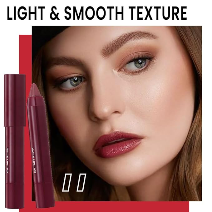 BINGBRUSH Crayon Matte Longwear Lipstick Pack Set,Moisture Smooth Color Stick Ultimate Lip Crayon for Makeup Collection - Waterproof Velvet Lipgloss (11#, 1 Count (Pack of 1))