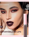 evpct Retractable 1Pcs Lip Liner Pencils and 1 Pcs Lip Gloss Makeup Set for Shaping & Sculpting Lips, Plum Long-Lasting Waterproof Longwear Matte Rich Lip Colors Liner Crayon Liquid Lipstick 11#