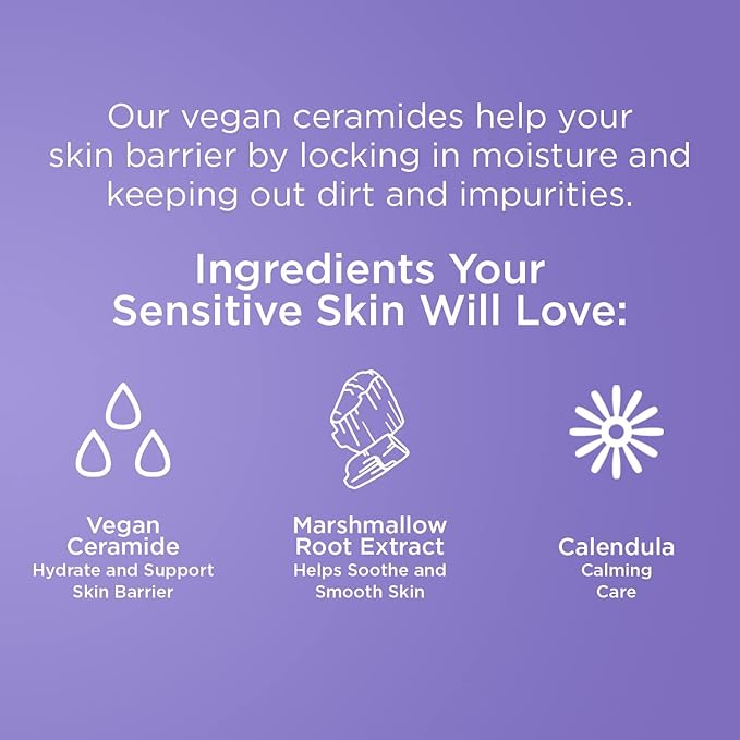 Pacifica Beauty, Vegan Ceramide Face Wash + Face Lotion Set, Cleanser, Moisturizer, Sensitive Skin, Dermatologist + Allergy Tested, Eczema Association Approved, Fragrance Free, Vegan