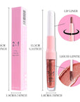 evpct Copper Metallic Glitter Lip Liner and Lipstick Combo Lip Gloss Stain Set Makeup for Women Long Lasting Waterproof 24, Bronze Gold Mocha Metallic Shimmer Frosted Iridescent Glossy Liquid Lipstick