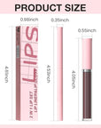 evpct Retractable 1Pcs Lip Liner Pencils and 1 Pcs Lip Gloss Makeup Set for Shaping & Sculpting Lips, Plum Long-Lasting Waterproof Longwear Matte Rich Lip Colors Liner Crayon Liquid Lipstick 11#