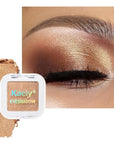 Kaely Pressed Single Eyeshadow Makeup, Golden Shimmer Highly Pigmented Monochrome Eye Shadow Palette, Waterproof Neutral Powde Mini Eyeshadow, sombras para ojos, Lightweight Blendable, 06