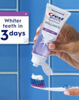 Crest 3D White Brilliance Bright Mint Teeth Whitening Toothpaste, 4.3 oz Pack of 3, 100% More Surface Stain Removal, 24 Hour Active Stain Prevention, Whiter Teeth in 3 Days