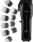 Supreme Trimmer Pro Clipper All Metal w/Taper Blade | 300 Min Run Time Professional Hair Clipper Set, Cordless Beard Trimmer | STC5030 Black