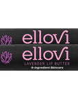 Ellovi Natural Lip Butter Lip Balm - Lavender - Pure Enough to Eat - Made With Just 6 Vegan Ingredients - 100% Natural & Organic Moisturizing Lip Care for All Day Hydration (2-Pack)