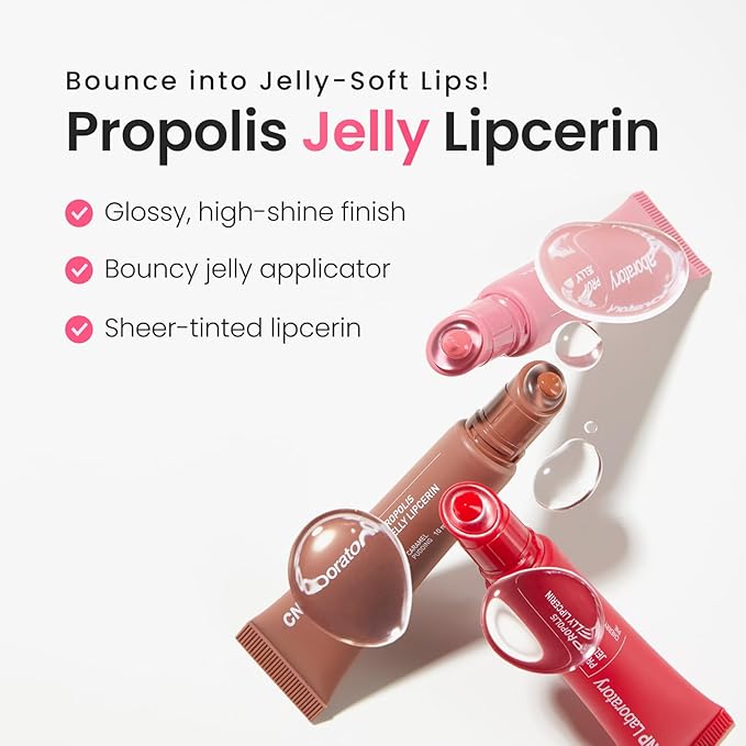 CNP Propolis Jelly Tinted Lipcerin - Caramel Pudding, Hydrating Lip Gloss with Manuka Honey & Hyaluronic Acid, Gifts for Women, Korean Skin Care, 0.3 fl.oz.