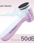 AprElm-E7 Rechargeable Electric Foot Callus Remover with 3-Sizes 120Pcs Sandpaper Discs, Professional 1000RPM 3-Speed Control Electric Foot File (Pink)