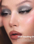 evpct Dazzling Grey Shimmer Cream Eye Shadow Brightener Sticks Set for Eyes, Grey Shimmery Matte Pencil Eye shadow Applicator Stick Pen Palette Makeup Waterproof sombras en crema para ojos 02#