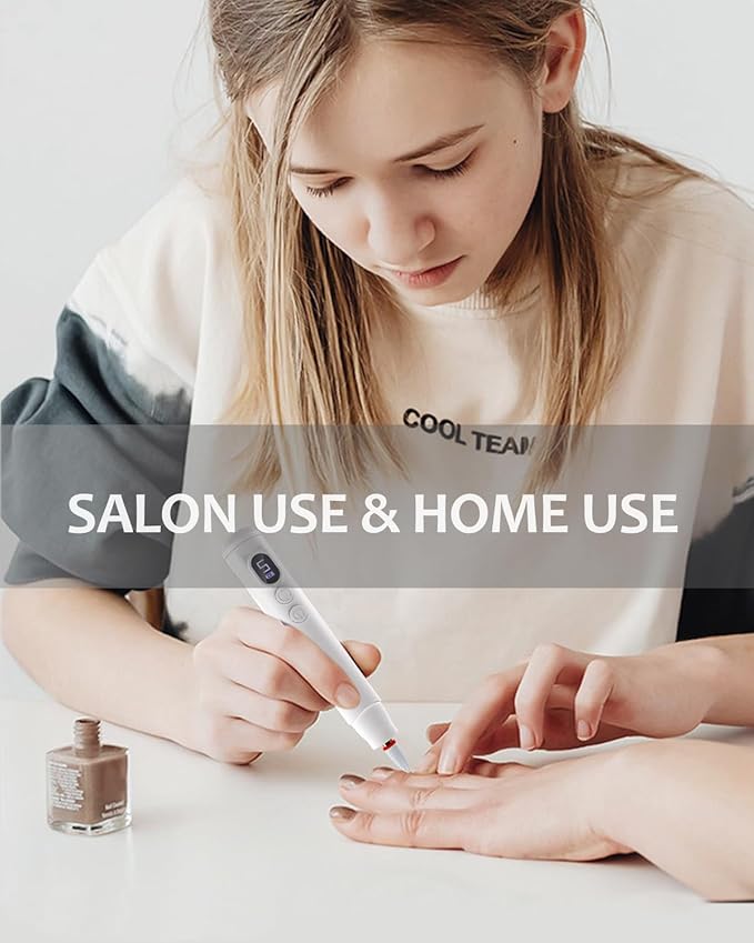 Electric Nail Drill & Gel Polish Remover - 5-Speed Cordless Nail File Filer Grinder - Rechargeable Manicure Kit for Acrylic Gel Nails Cuticle Callus Remover - Electric Nail Drill Buffers for Women