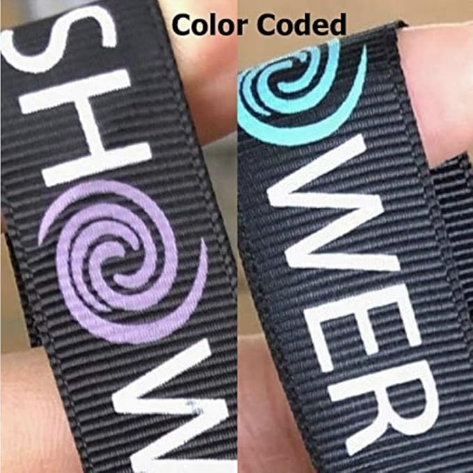 SHOWER BOUQUET Loofah-Charcoal Back-Scrubber & Bath-Sponge Color-Set // 1 Long-Handle-Back-Brush plus 2 Extra Large 75g Soft Mesh Loofa Lufa Loufa Poufs, Men & Women - Exfoliate with Full Pure Cleanse