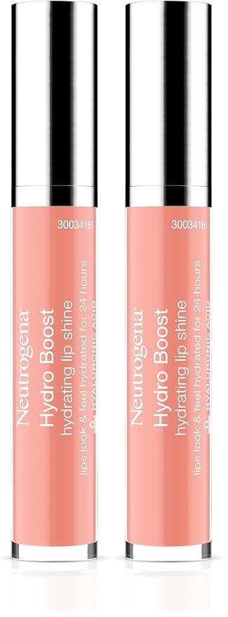 Neutrogena Hydro Boost Moisturizing Lip Gloss, Hydrating Non-Stick and Non-Drying Luminous Tinted Lip Shine with Hyaluronic Acid to Soften and Condition Lips, 23 Ballet Pink Color, 0.10 oz (Pack of 2)