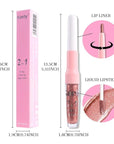 Kaely 2-in-1 Bronze Gold Metallic Lipstick and Lip Liner, Shimmer Liquid Metallic Lipsticks for Women, Glitter Lip Gloss Stain Long Lasting Waterproof Smudge Proof 24 Hour, Vegan Makeup, 14