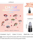 evpct 12Pcs Capsule Cream Eye Shadow Brightener Sticks Set for Eyes, Pearl White Smokey Black Gray Khaki Royal Blue Violet Purple Silver Shimmer Matte Pencil Eye shadow Applicator Stick Palette Makeup