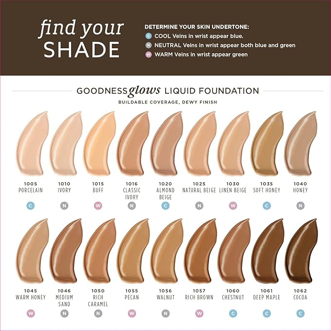 Burt's Bees Goodness Glows Liquid Makeup, Pecan -
