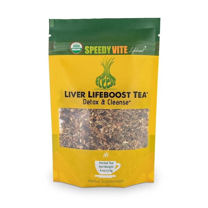 Liver Detox Tea | USDA Organic (4 oz) by SpeedyVite - Cleanses, Supports Liver, Gallbladder Health with Dandelion Leaf, Fennel, Ginger and more