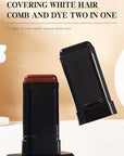 Hair Color Stick, Waterproof and Sweat-Proof H air Dye St ick, Portable Color Touch-Up Ha ir S ticks With Comb for Unisex (Black-Brown)