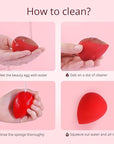 BEAKEY Makeup Sponge 5 Pcs Set, Latex-Free and Soft Boun Boun Beauty Sponge for Blending, Makeup Sponges for Foundation, Liquid, Cream and Powder. Blender for Enhanced Make Up Application