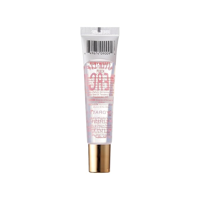 Ruby Kisses Broadway Vita-Lip Clear Lip Gloss (Peach 6 Pack), Ultra-Hydrating & Soothing Formula with Vitamin Oils, High-Shine Non-Sticky Finish, Healing Glossy Lip Balm Locks in Moisture