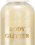 MAEPEOR Body Glitter Spray 4 Colors Quick-Drying and Non-Sticky Body Glitter Spray Moisturizing Bronze Body Shimmer for Face Hair Body (80ML, 01 Pearl White)