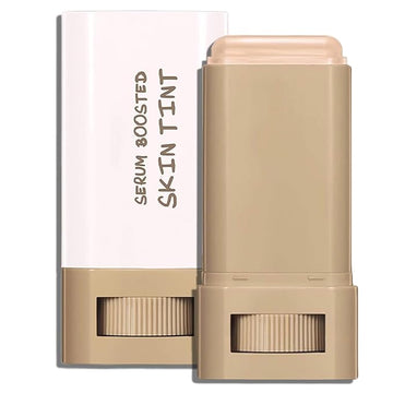 Beauty Balm Serum Boosted Skin Tint, Lightweight Solid Tinted Hydrating Serum Foundation Contour Stick for Women, Sheer to Medium Coverage, Radiant & Dewy Finish for Face Makeup (#04)