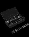 Apres Gel-X® Round Box of Nail Tips | 280 Gel-X Tips,14 Sizes 00-9 | Half-sizes Included (Natural Round Long, 280 Count)