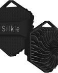 Silicone Body Scrubber - Exfoliating Bath Brush and Skin Cleanser - Shower Sponge for Gentle Body Scrub and Wash - Silicone Scrubbing Care Tool for a Refreshed and Renewed You - Black