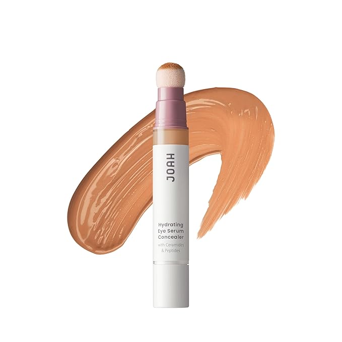 JOAH Perfect Complexion Under Eye Concealer and Serum, Korean Makeup, Hydrating Under Eye Concealer Stick for Dark Circles and Puffiness, Peptide Serum with Medium Coverage