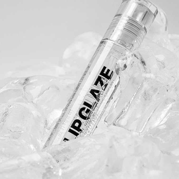 Palladio Lip Glaze Serum, Hydrating Lip Gloss with Peptides & Hyaluronic Acid for Plump, Smooth, and Nourished Lips – Vegan, High-Shine, Non-Sticky Finish (Crystal Ice)