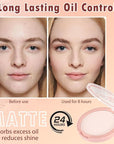 Oil Control Face Pressed Powder, Matte powder setting 1 Pcs)