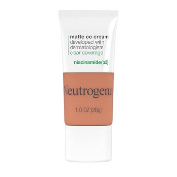 Neutrogena Clear Coverage Flawless Matte CC Cream, Full-Coverage Free, Ginger, 1 oz