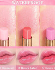 Kaely 3Pcs Peach Strawberry Grape Hydrating Lipstick Tinted Lip Balm, Color Changing PH Lipstick Makeup, Korean Magic Lip Stain Long Lasting Waterproof, labiales magicos 24 horas originales