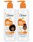 Dove Shampoo and Conditioner Set - Love Collection, Curly , Kids, Wavy Hair Products 17.5 Oz (2 Piece Set)