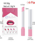 evpct 4 pk Mini Cigarette Color Changing Change Lipstick Sets PH Lip Balm Kit,DNM Litte Smoke Tube Red Lipstick Moisturizing Lip Stain Long Lasting Waterproof for Women labiales matte larga (A-Set05)