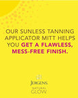 Jergens Natural Glow Body Applicator Mitt, Flawless, Streak-free Tanning Blender Glove, Reusable Tanning Mitt Protects Hands, Deep