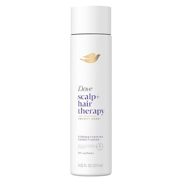 Dove Density Boost Strengthening Conditioner Scalp + Hair Therapy for protecting against premature breakage, with Vitamin B3, Zinc and 0% sulfates, 9.25 oz