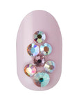 KISS imPRESS No Glue Mani Press On Nails, Design, 'Reset', Multicolor, Short Size, Oval Shape, Includes 30 Nails, Prep Pad, Instructions Sheet, 1 Manicure Stick, 1 Mini File