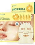 GOODAL Green Tangerine Vita C Gel Mask, Deep Moisturizing Hydrogel Essence, Vitamin C Face Mask for Glass & Glow Skin, Overnight Facial Mask, Jelly Mask for Sensitive Skin, Korean Skin Care, 5EA