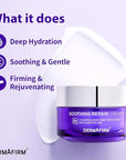 Dermafirm Soothing Repair Hydrating Face Cream R4 | Daily Face Moisturizer Facial Lotion with Eucalyptus, Peptide and Collagen | Gentle for All Skin Types No Animal Trials No Paraben 1.69 fl oz