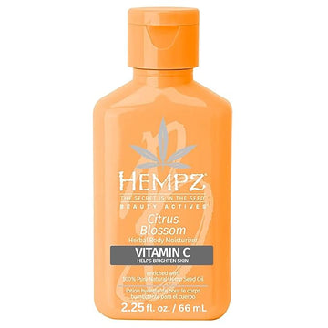 Hempz Body Lotion - Citrus Blossom Limited Edition Mini Daily Moisturizing Cream, Shea Butter, Aloe, Body Moisturizer - Skin Care Products, All Natural Hemp Seed Oil - Travel Size 2.25 Fl Oz